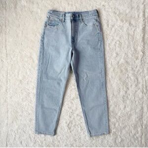 GAP Women Light Wash High Rise Crop Mom Jeans US28 Preppy Classic 90s Y2K Retro